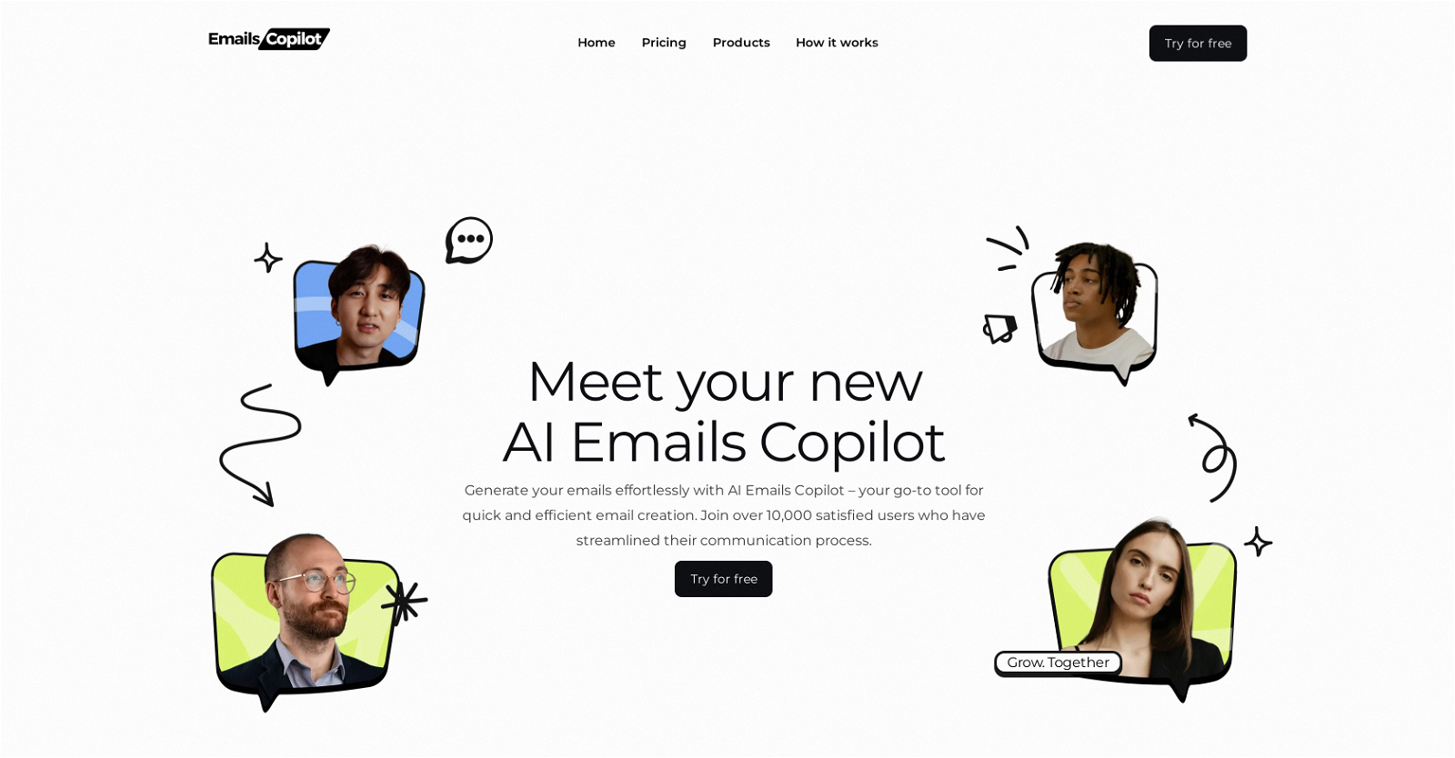Emails Copilot website