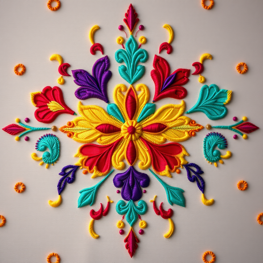 Embossed Embroidery patterns on modern dresses for sighted people vibrant color full website