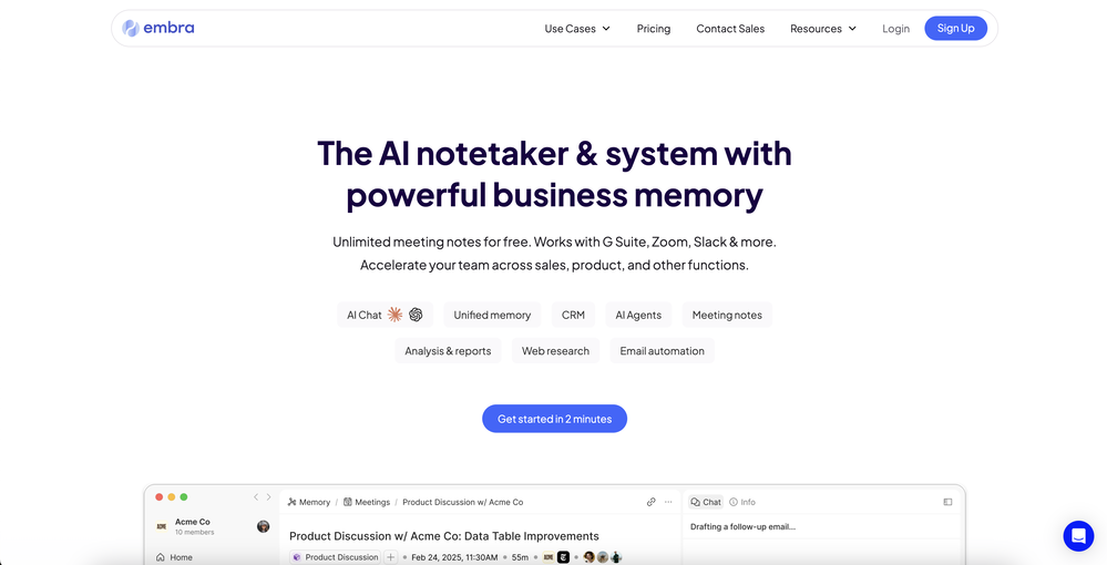 Embra website