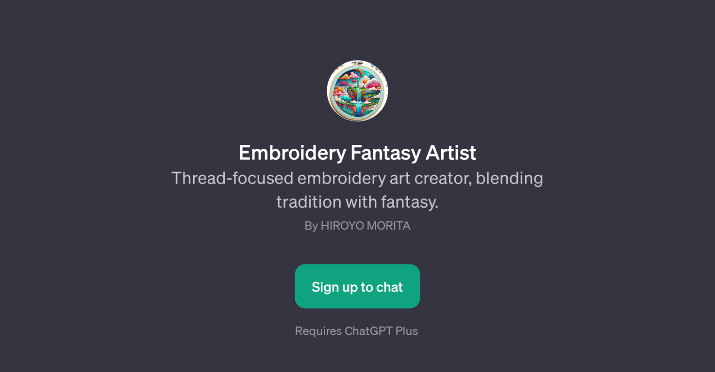 Embroidery Fantasy Artist GPT website