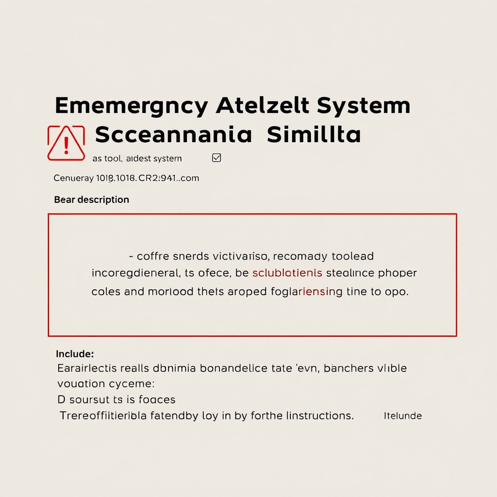 Emergency Alert System Scenario Simulator website