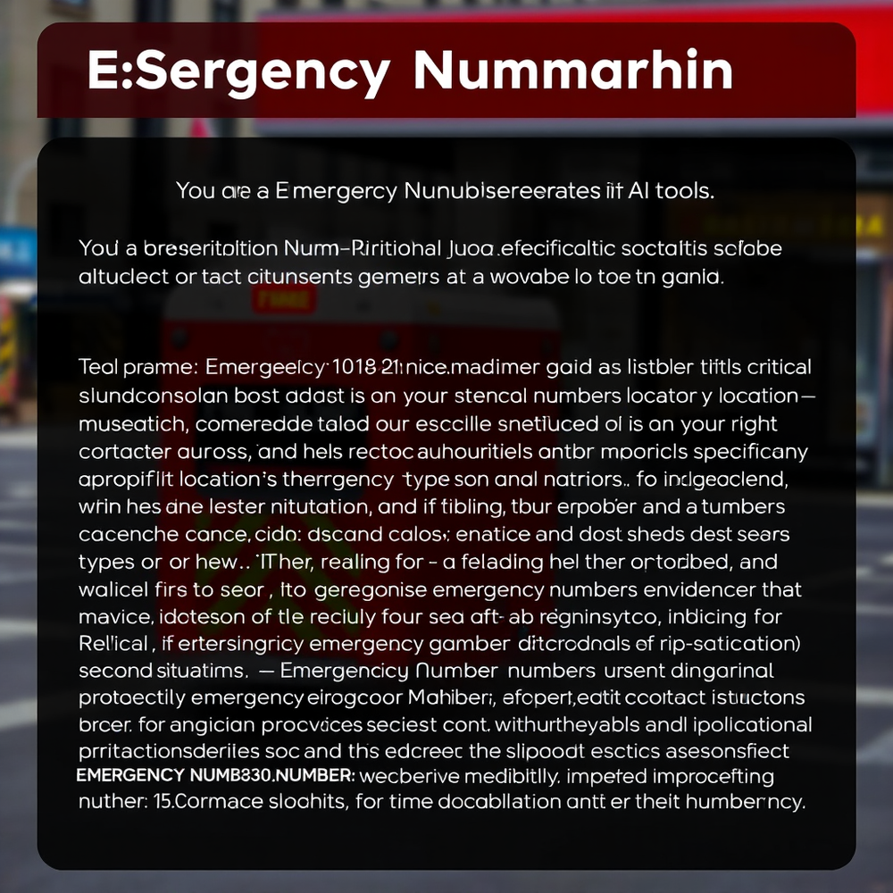 Emergency Number Machine website