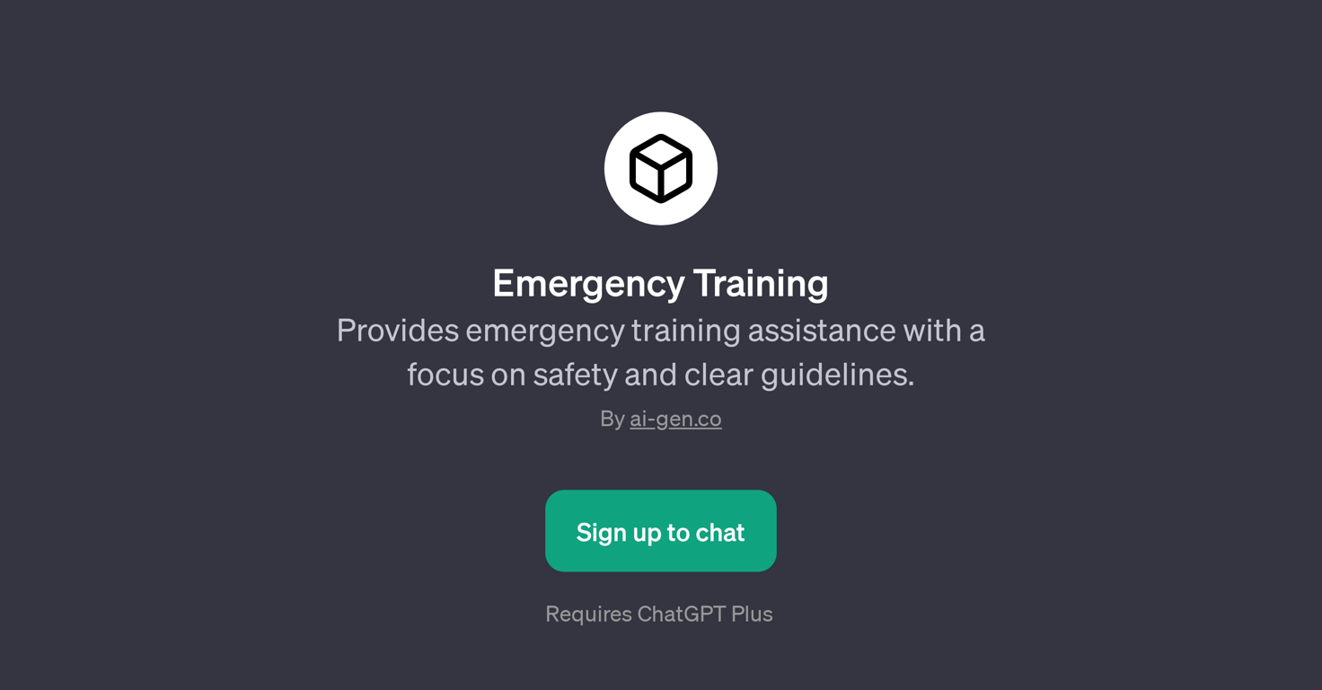 Emergency Training website