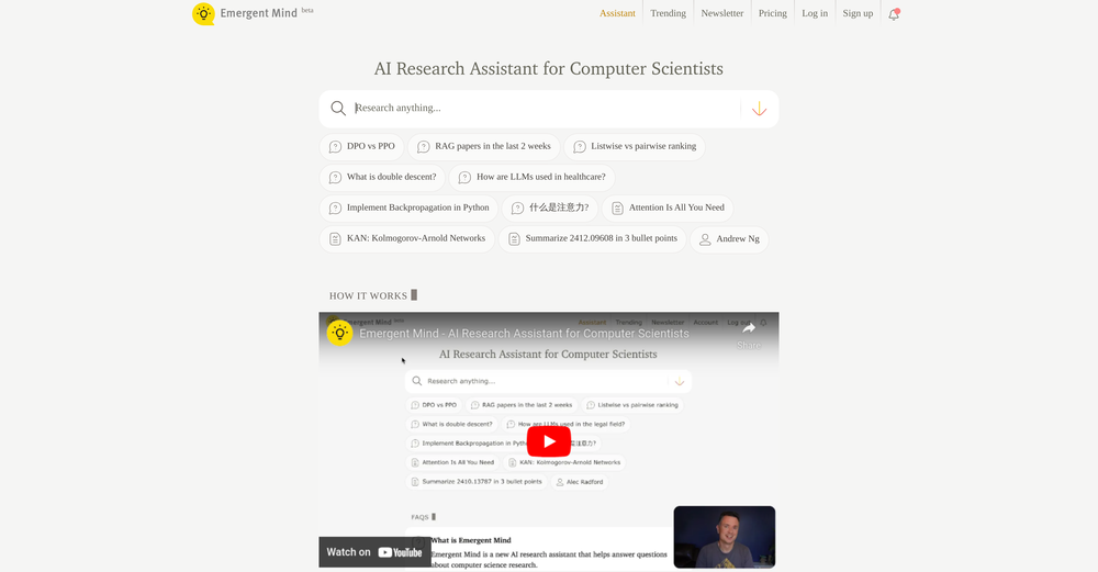 Emergent Mind website