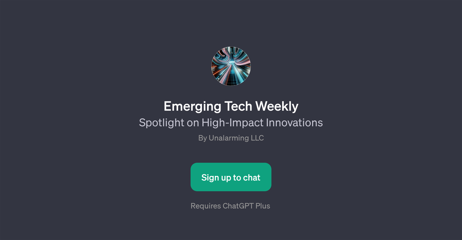Emerging Tech Weekly website