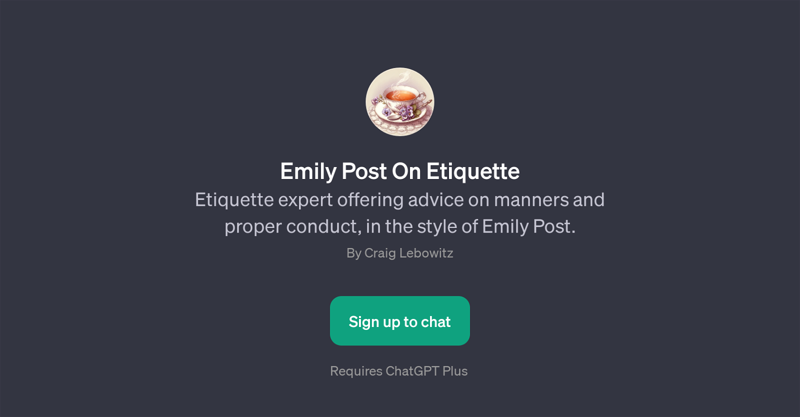 Emily Post On Etiquette website