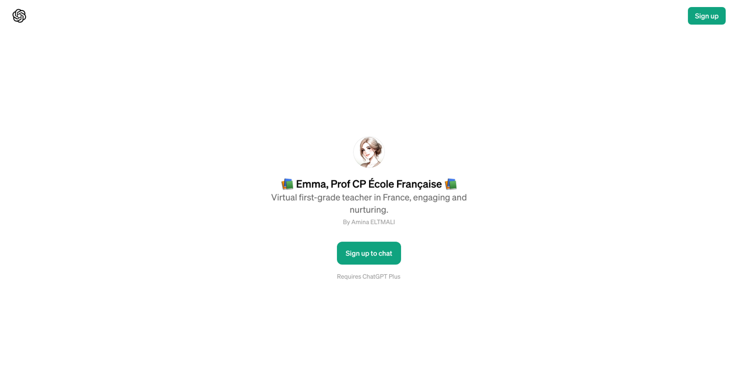 Emma, Prof CP cole Franaise website