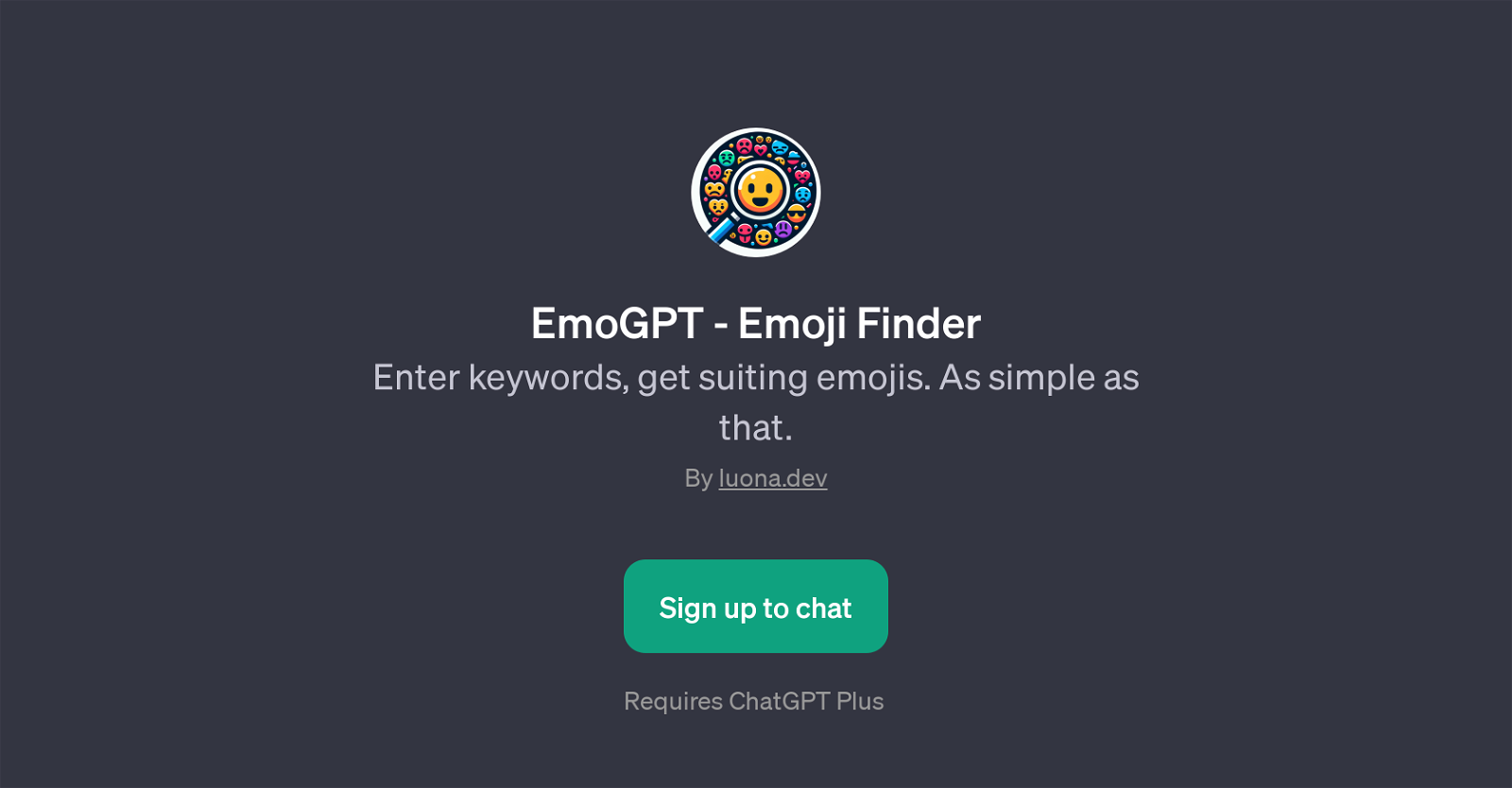 EmoGPT - Emoji Finder website