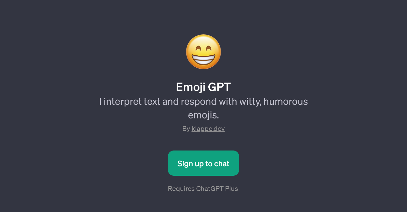 Emoji GPT website