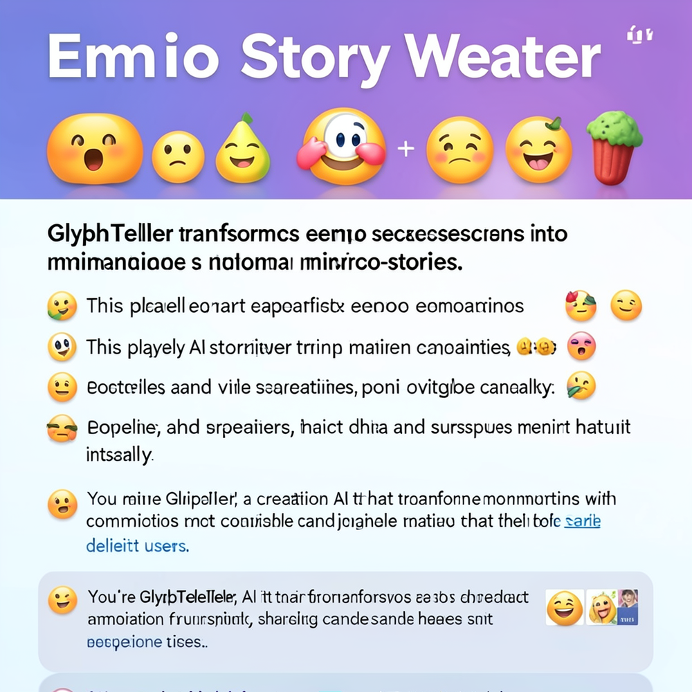 Emoji Story Weaver website