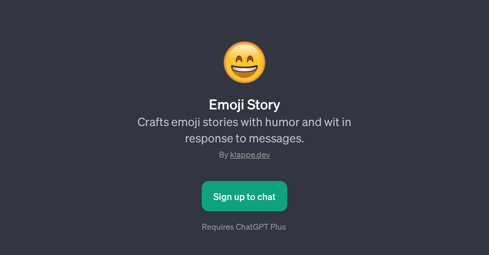 Emoji Story website