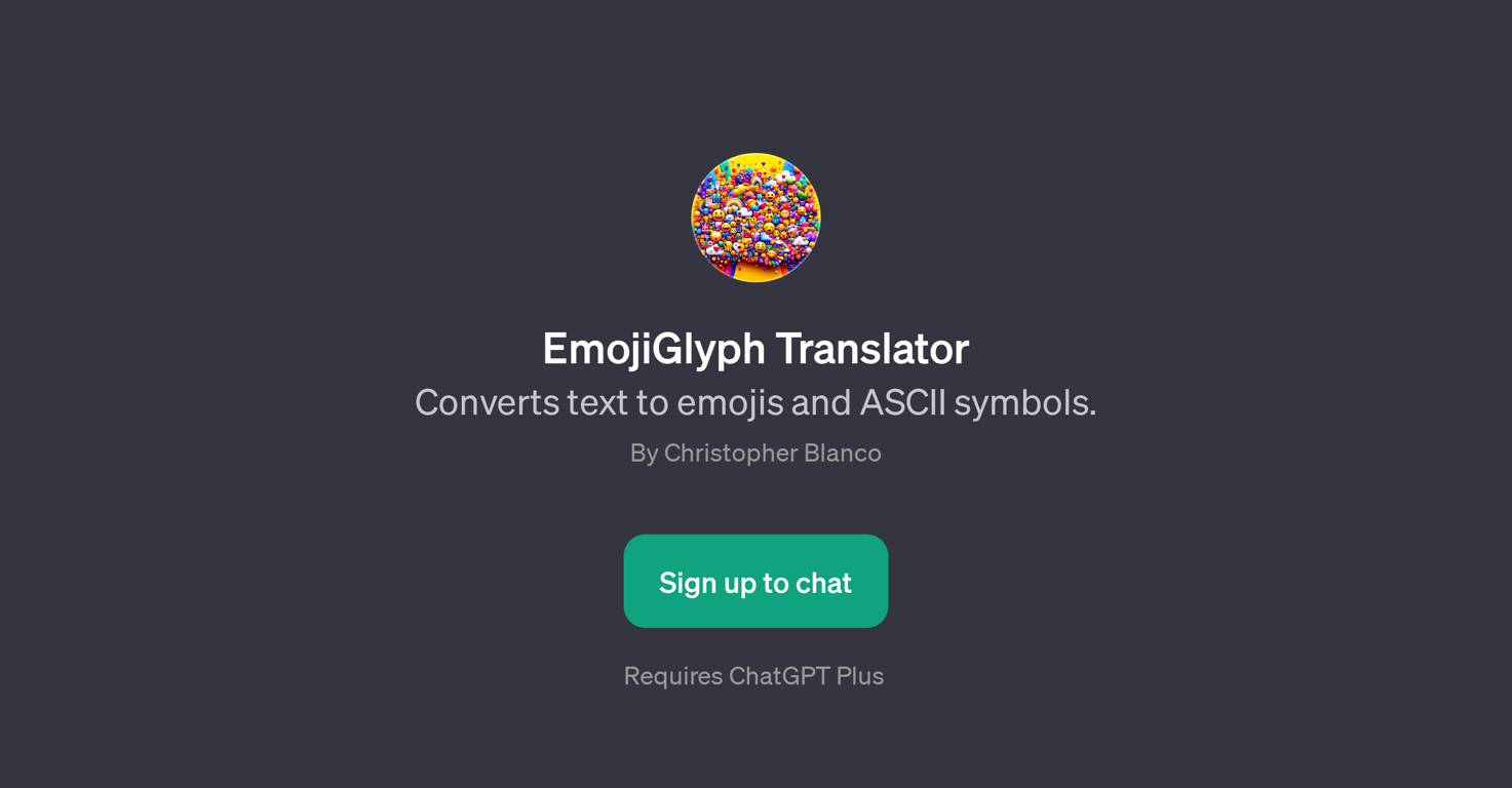 EmojiGlyph Translator website