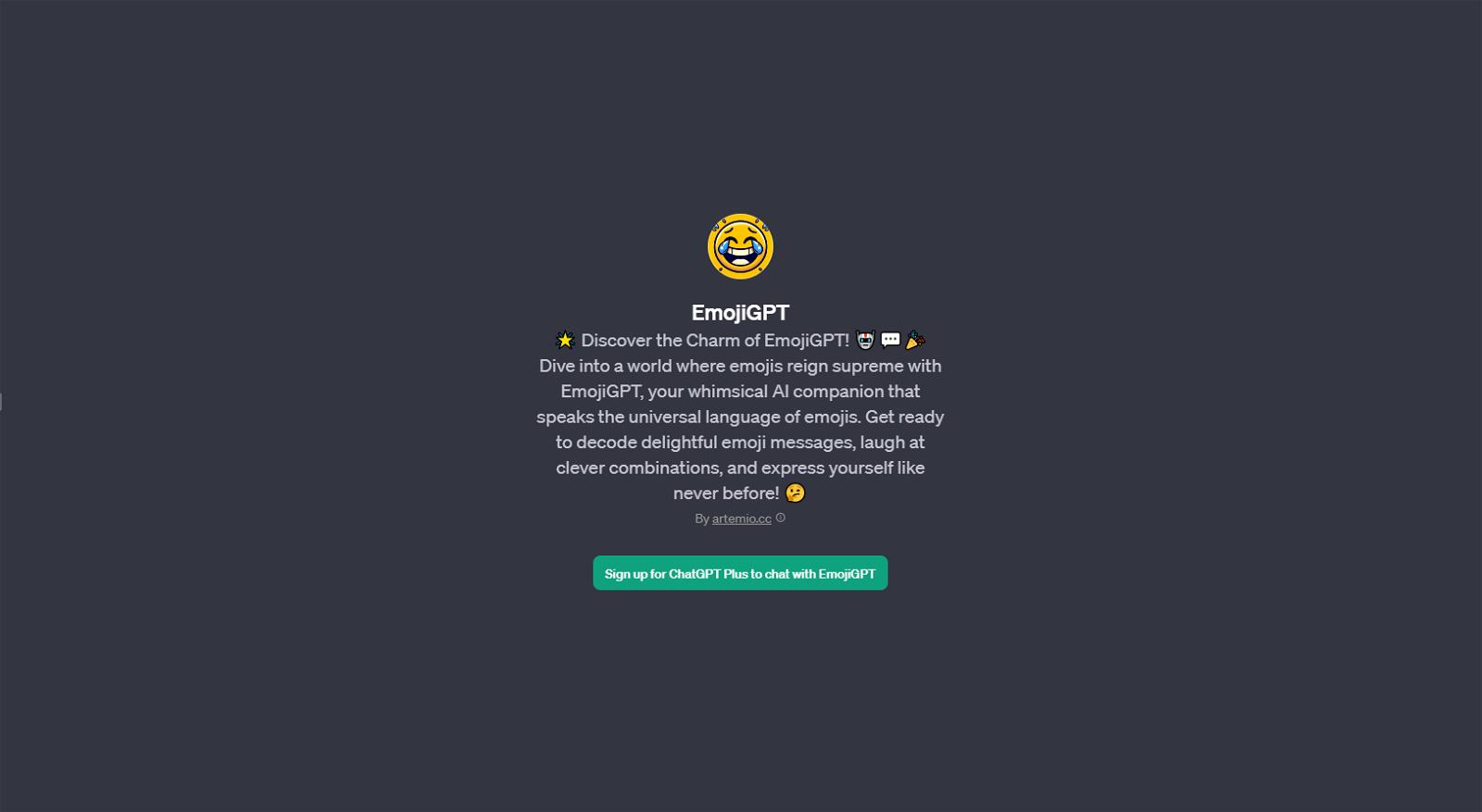 EmojiGPT website