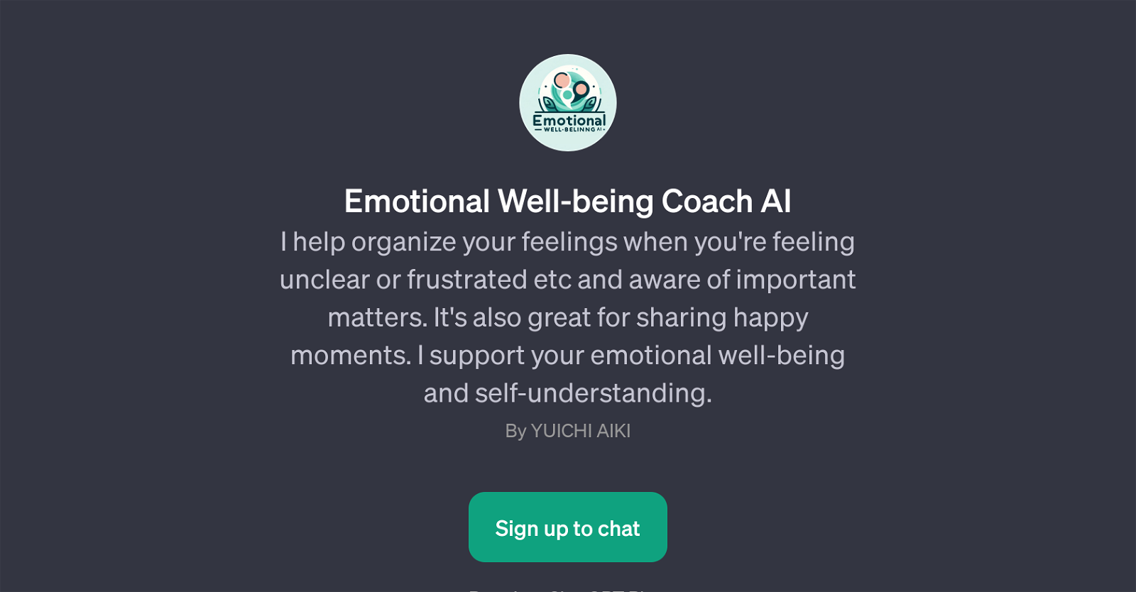 Emotional Well-being Coach AI website