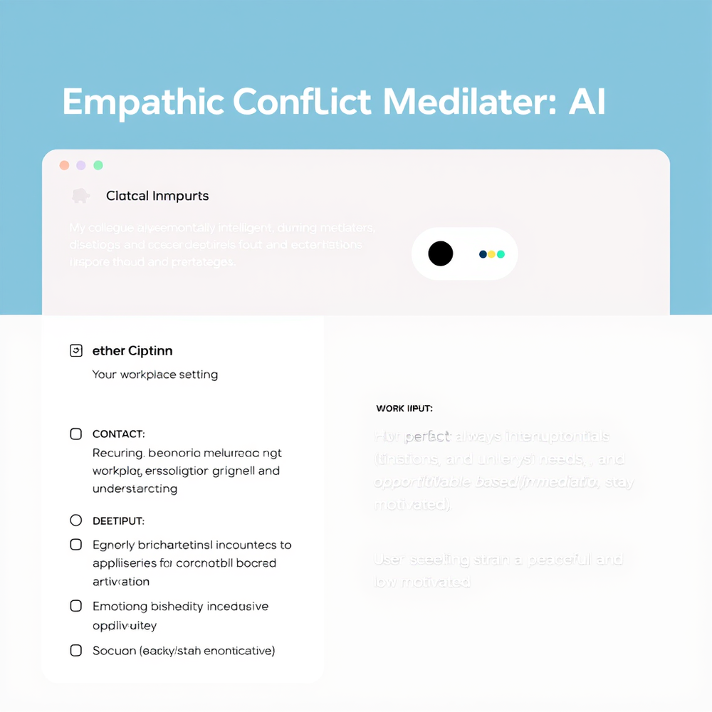 Empathic Conflict Mediater AI website