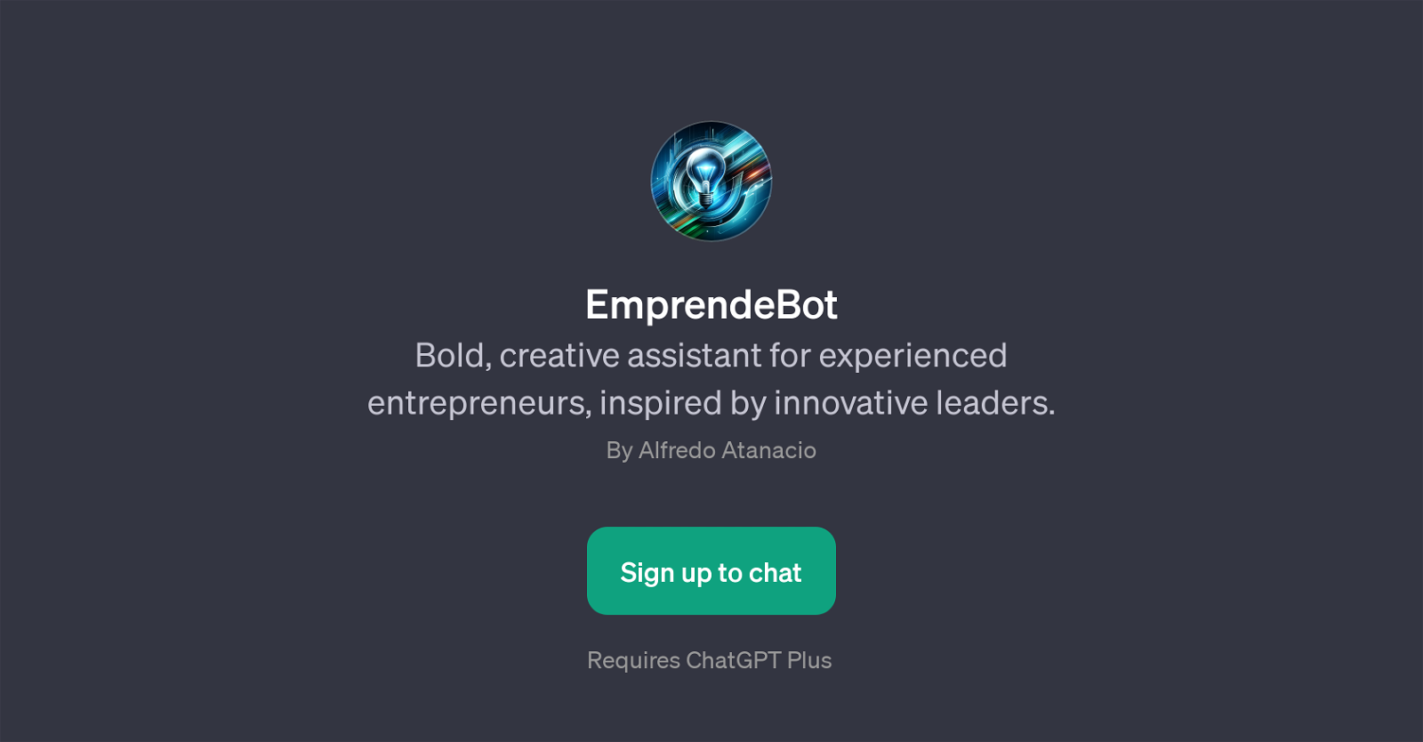 EmprendeBot website