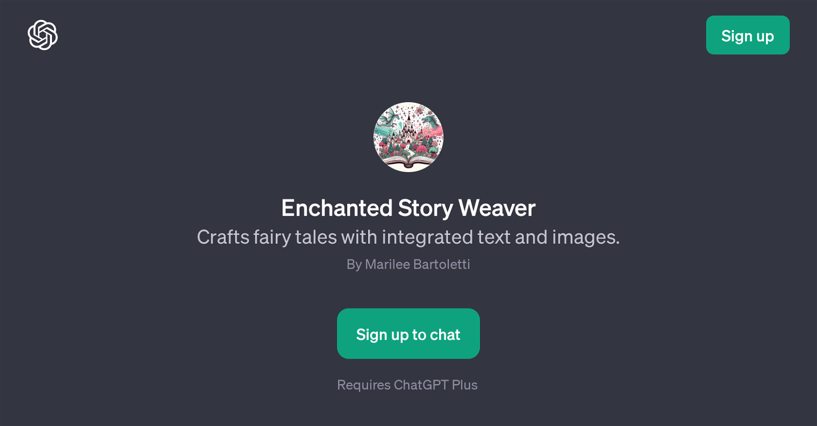 Enchanted Story Weaver website
