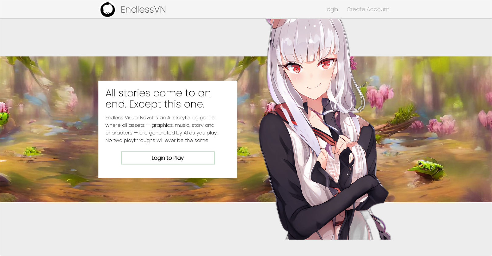 Endless Visual Novel website