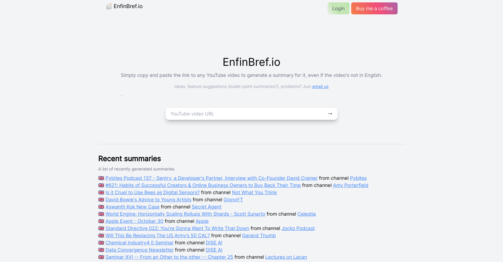 EnfinBref.io website