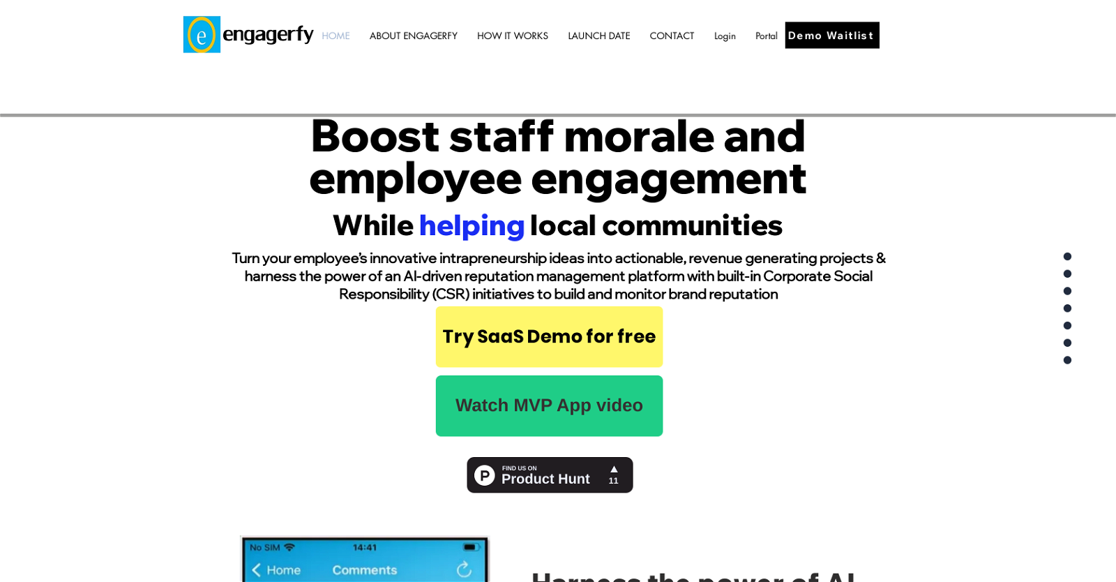 Engagerfy website