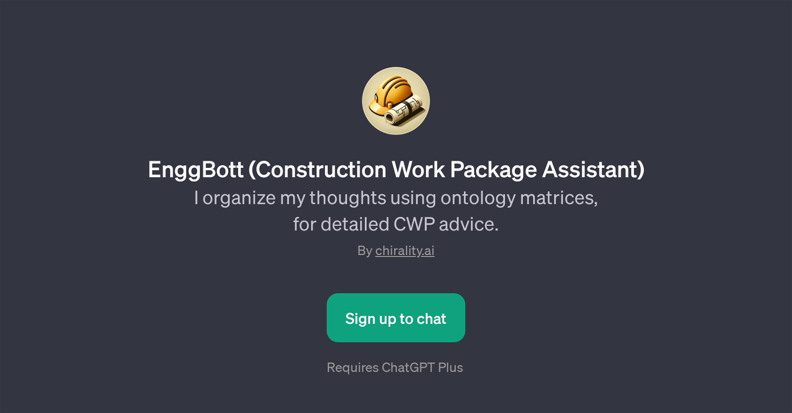EnggBott (Construction Work Package Assistant) website