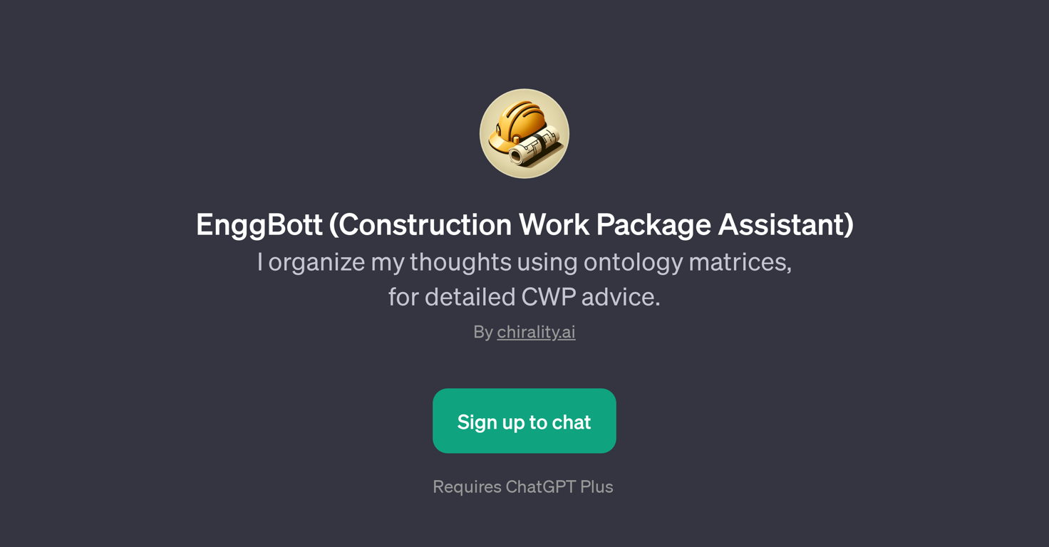EnggBott (Construction Work Package Assistant) website