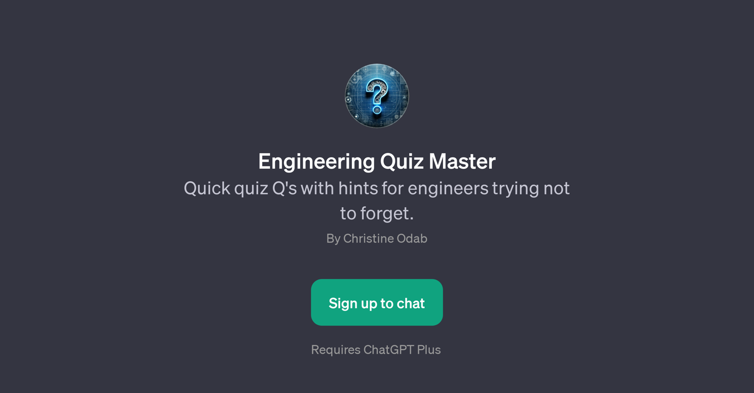 Engineering Quiz Master website