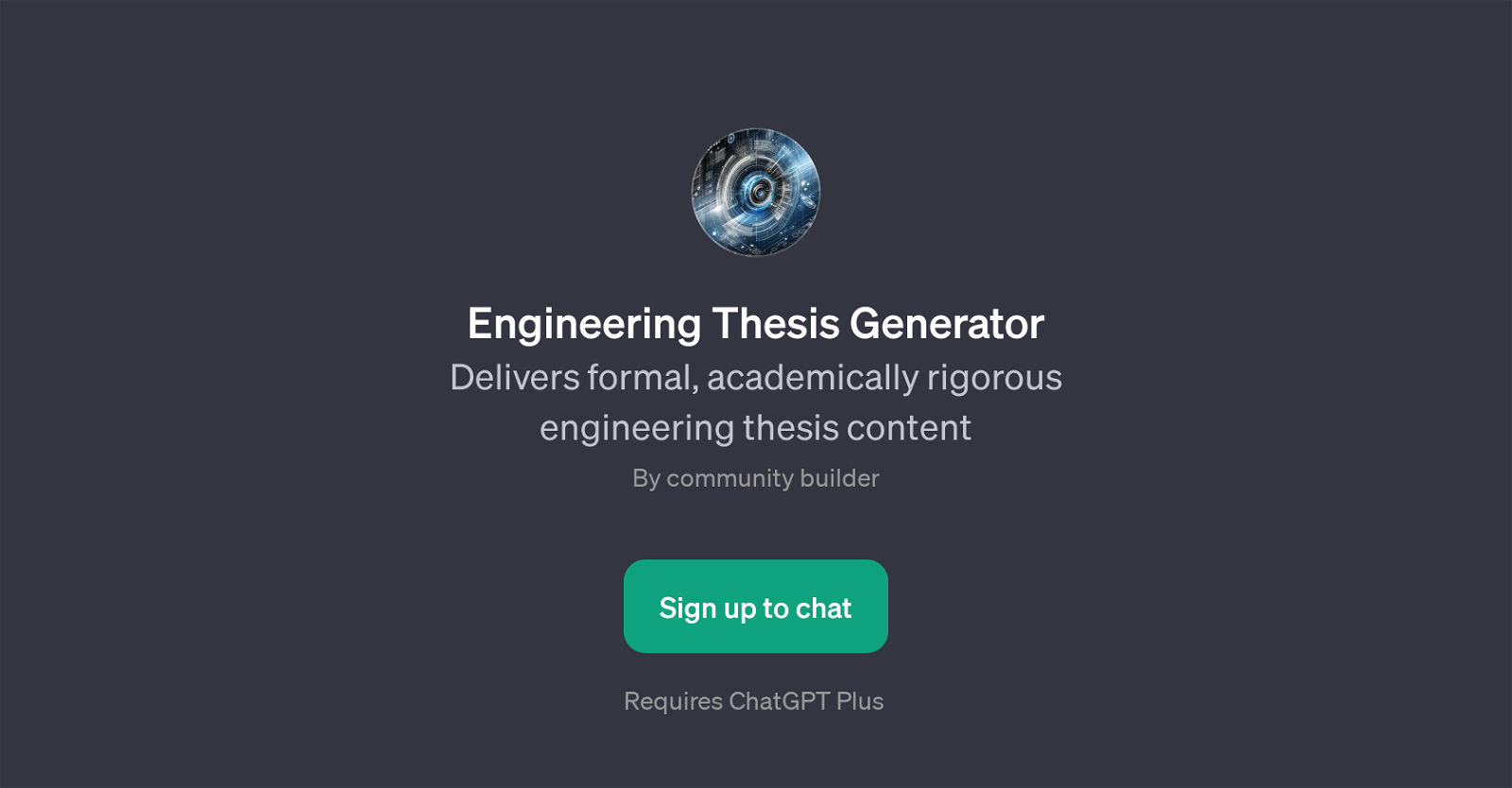 Engineering Thesis Generator website