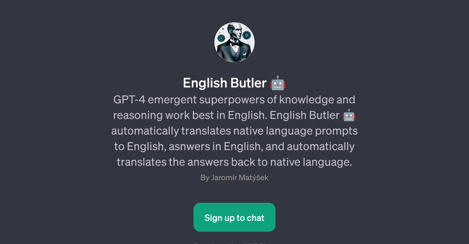 English Butler website