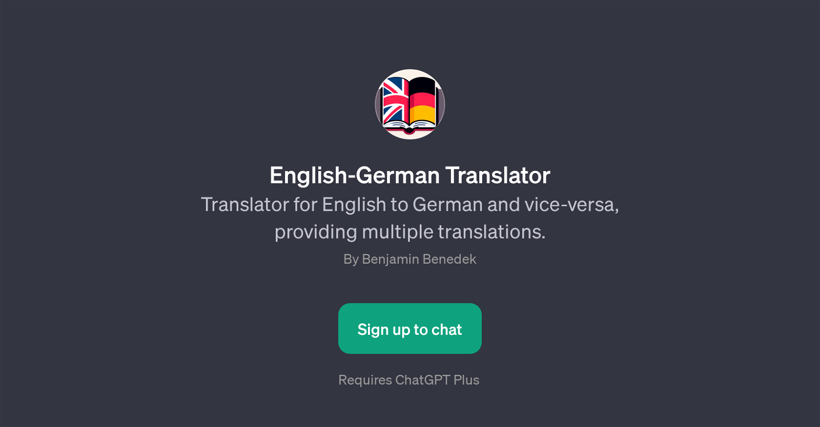 English-German Translator website