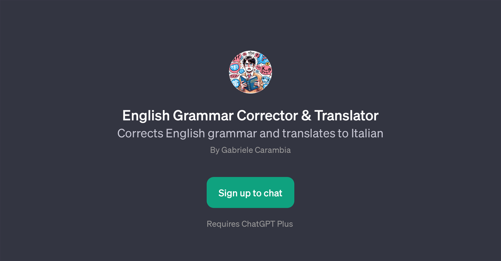 English Grammar Corrector & Translator website