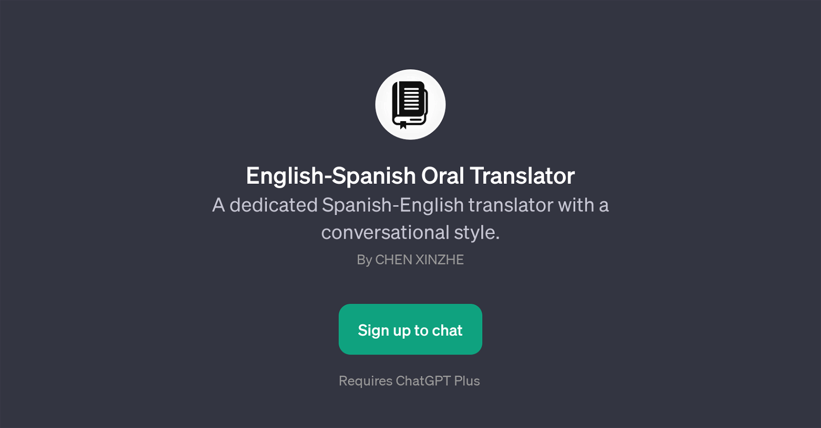 English-Spanish Oral Translator website