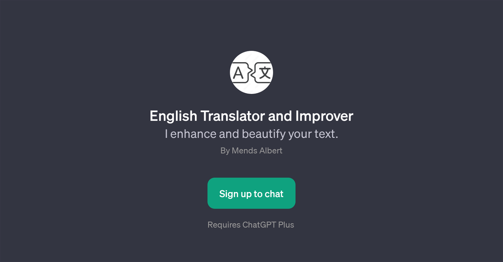 English Translator and Improver website