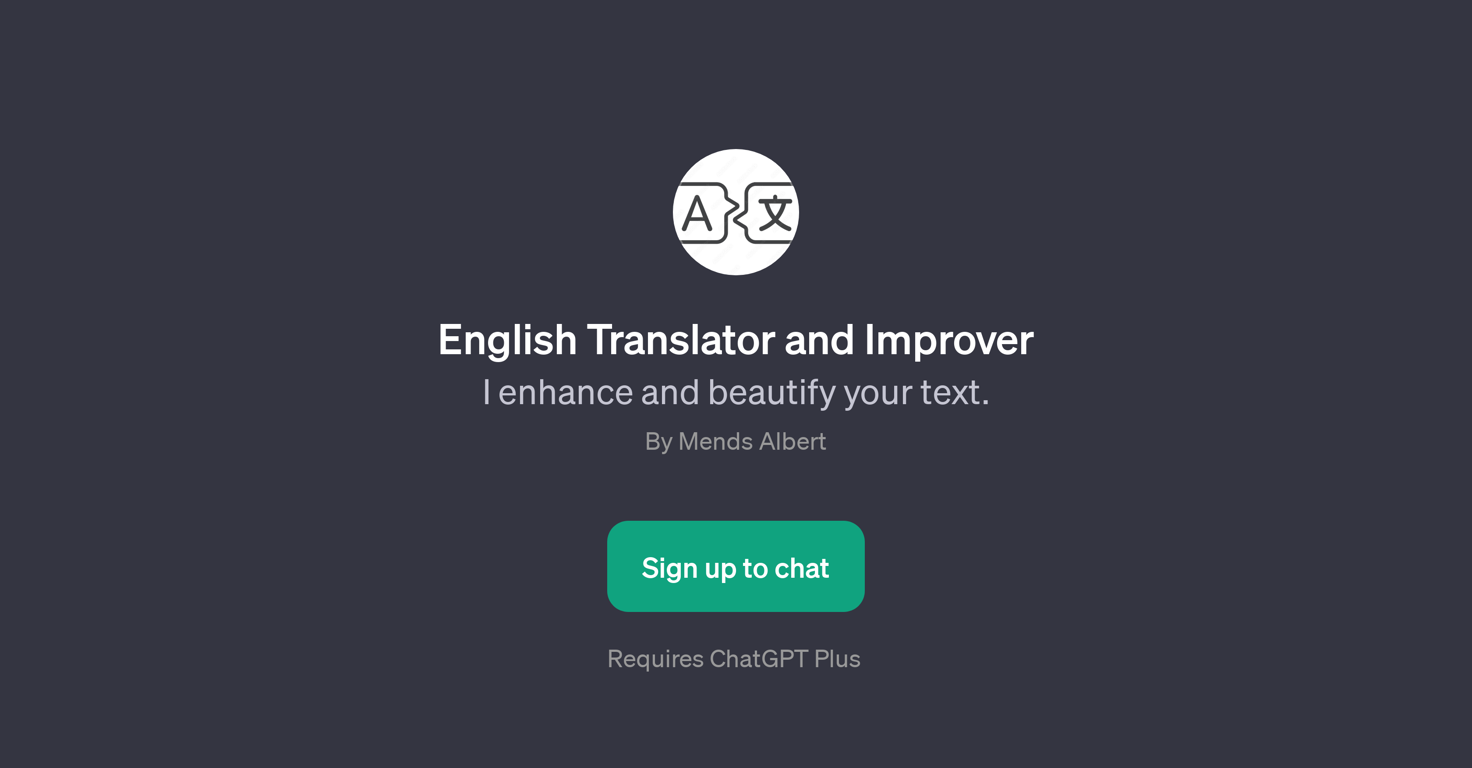 English Translator and Improver website
