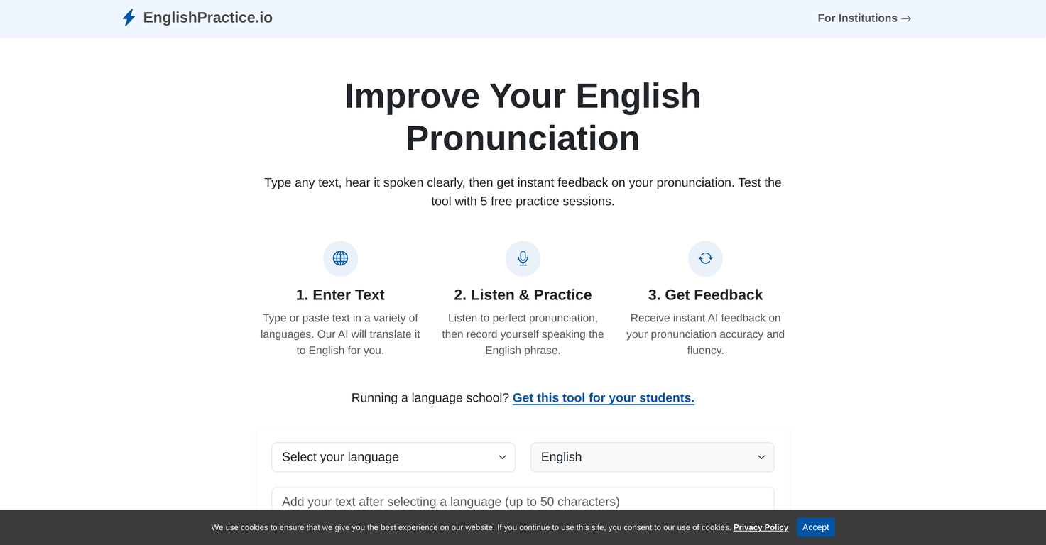 EnglishPractice.io website