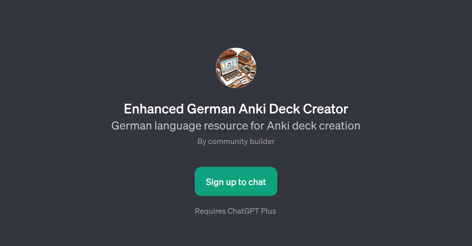 Enhanced German Anki Deck Creator website