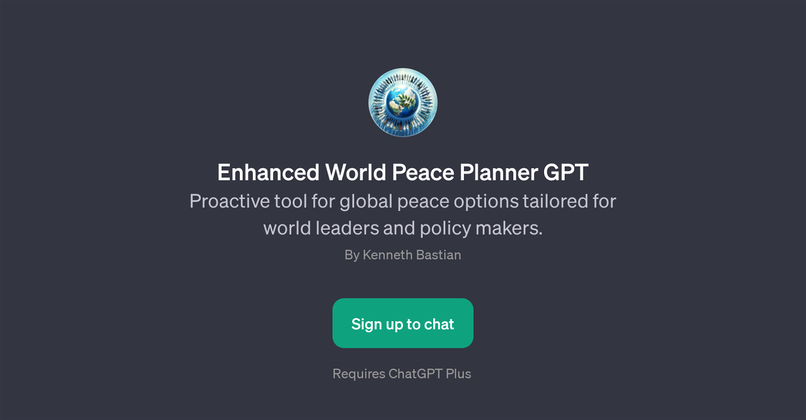 Enhanced World Peace Planner GPT website