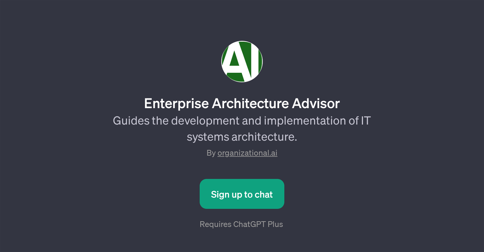 Enterprise Architecture Advisor website