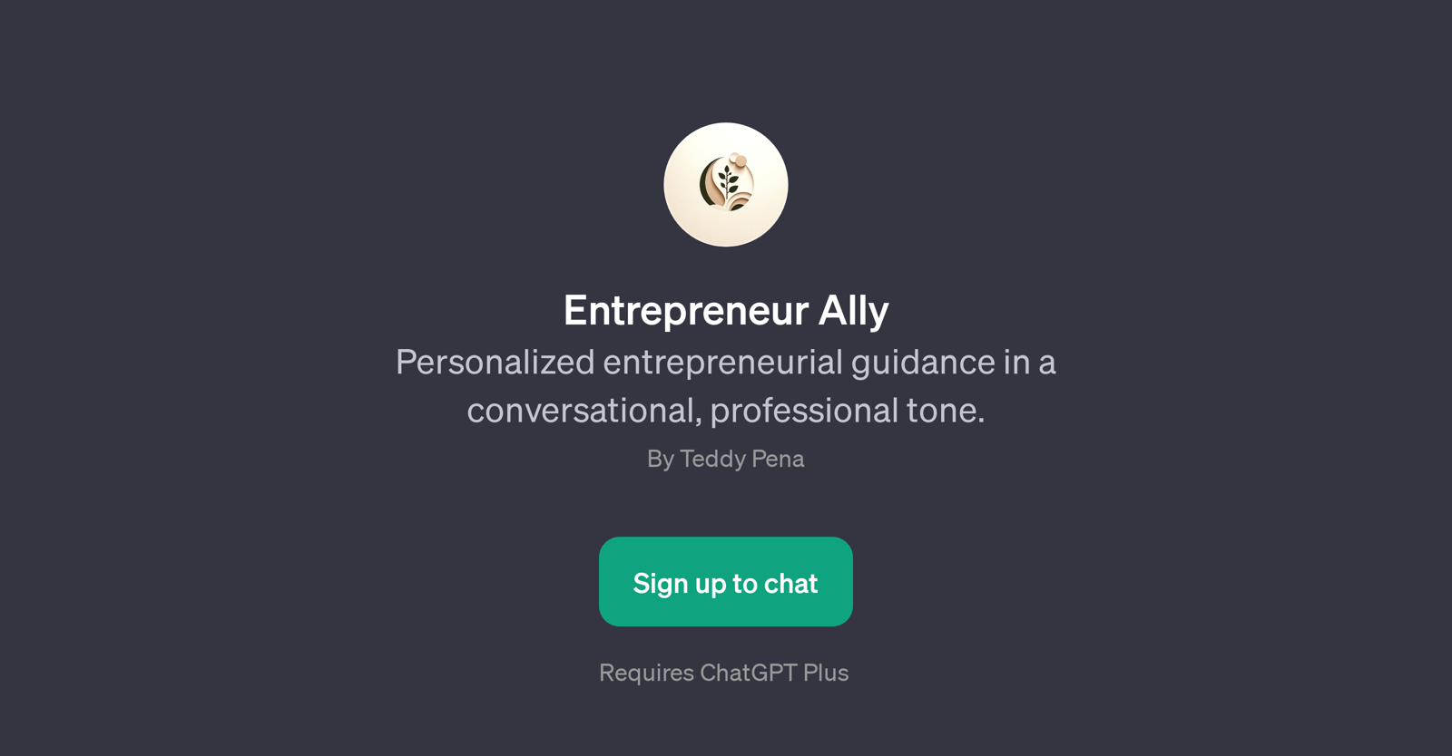 Entrepreneur Ally website