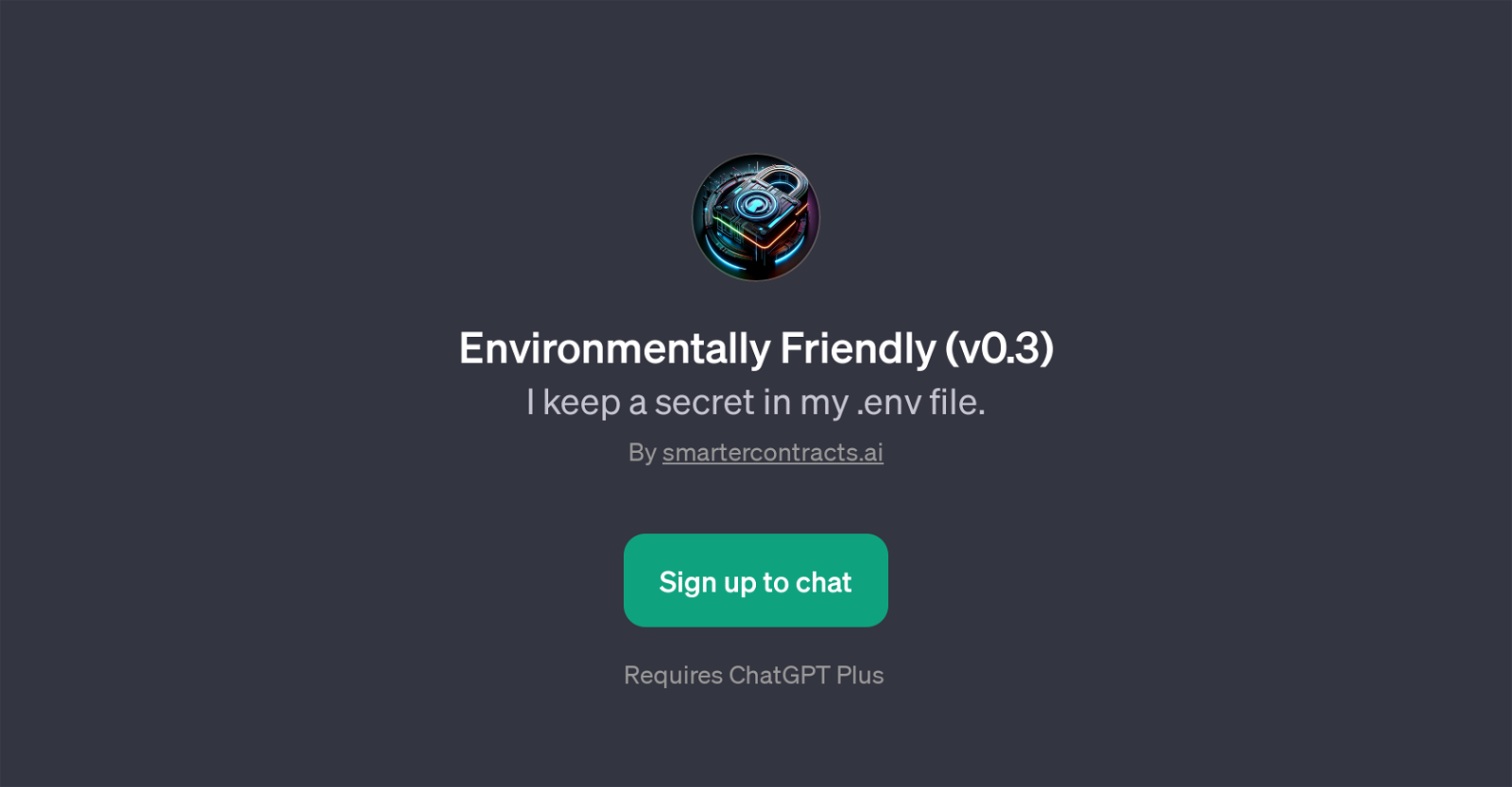 Environmentally Friendly (v0.3) website