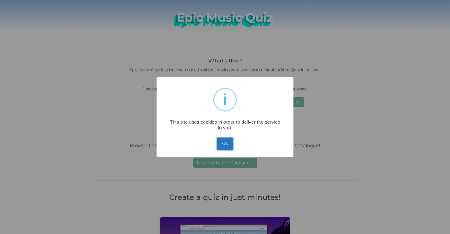 EpicMusicQuiz website