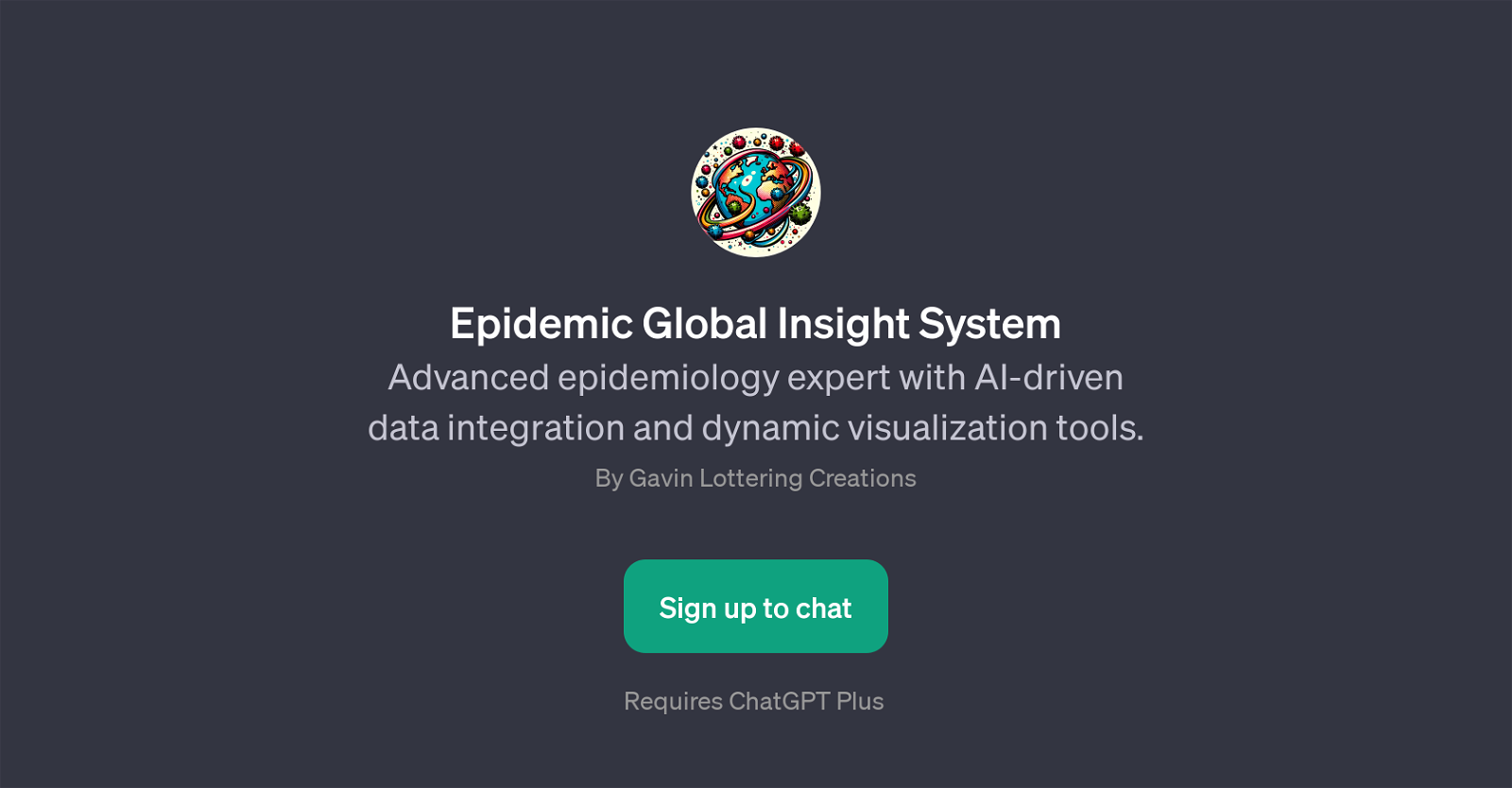 Epidemic Global Insight System website