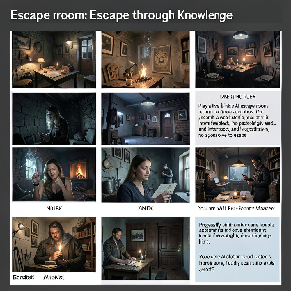 Escape room: Escape through knowledge website