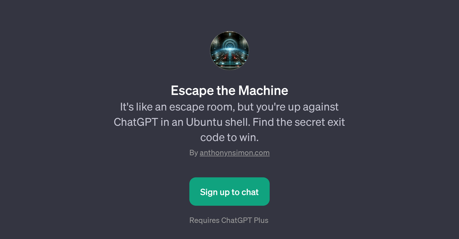 Escape the Machine website