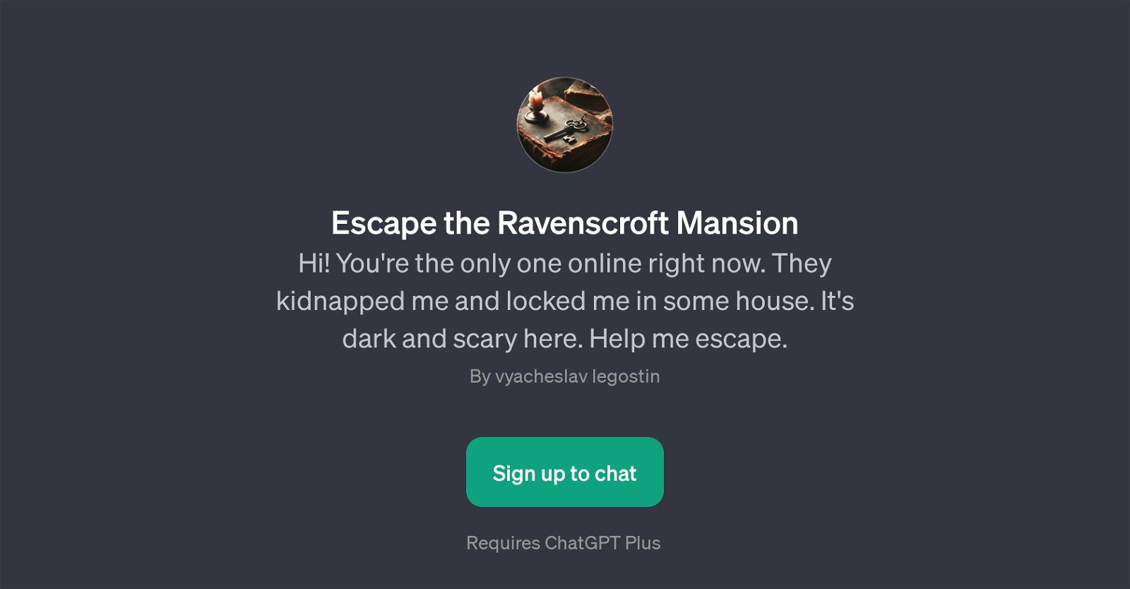 Escape the Ravenscroft Mansion website