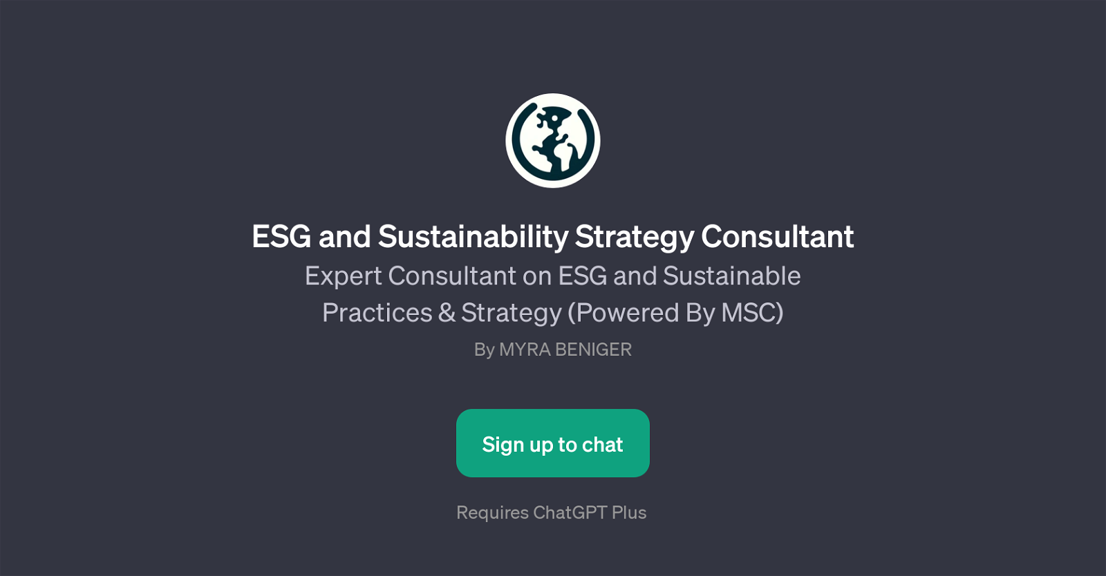 ESG and Sustainability Strategy Consultant GPT website
