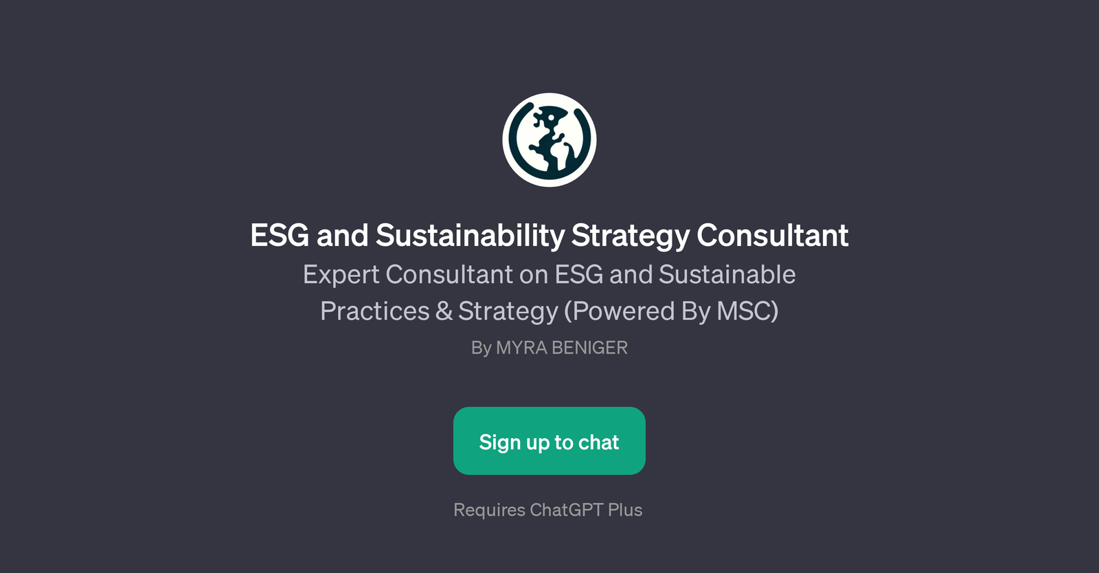 ESG and Sustainability Strategy Consultant GPT website