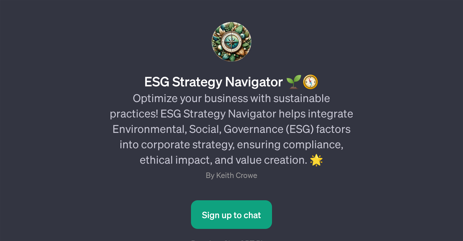 ESG Strategy Navigator website