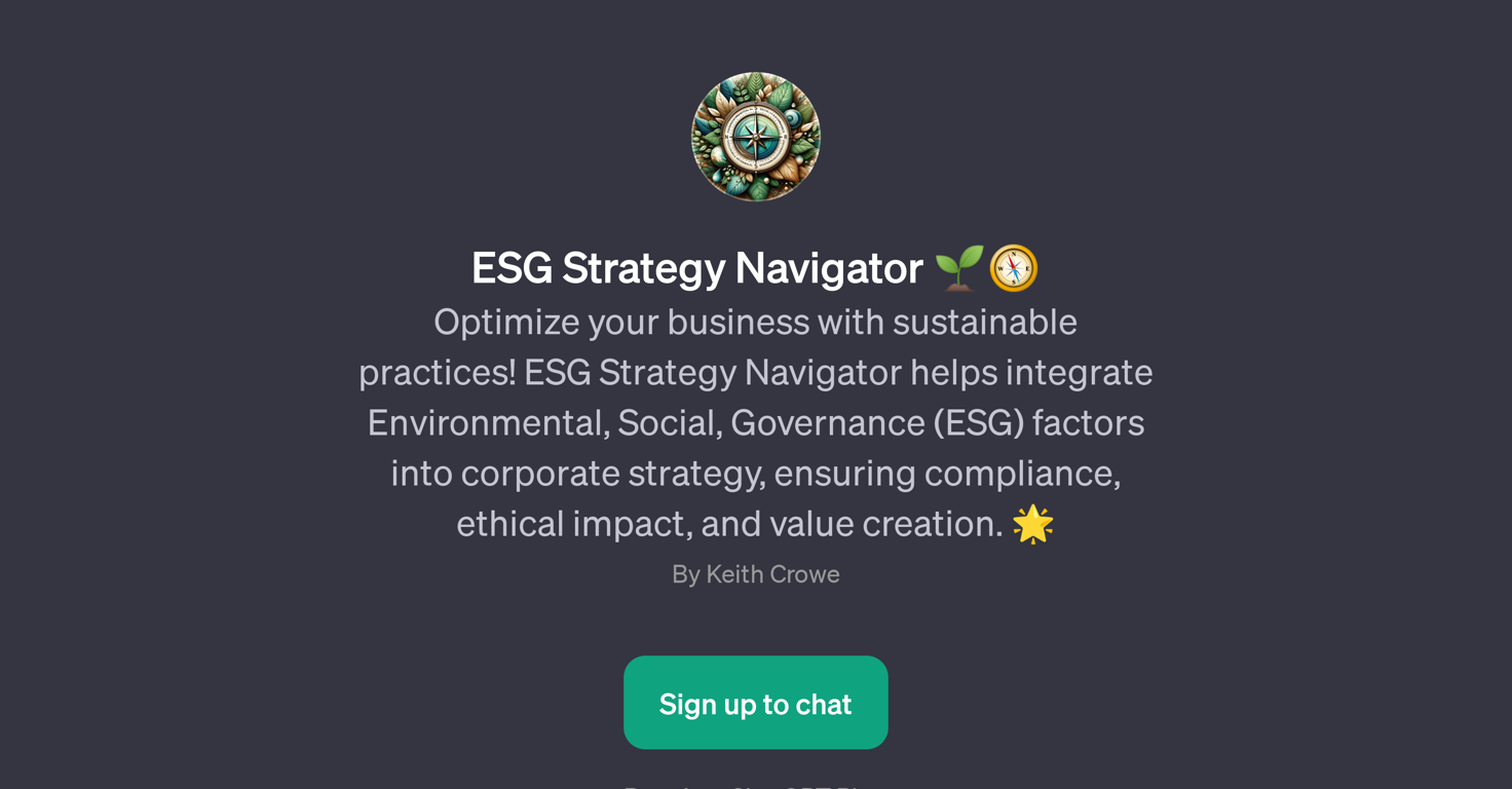 ESG Strategy Navigator website
