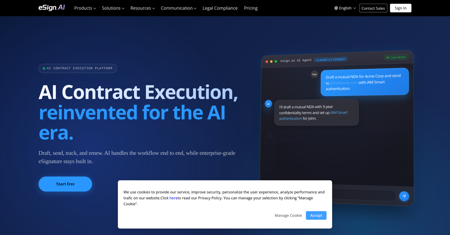 eSign.AI website